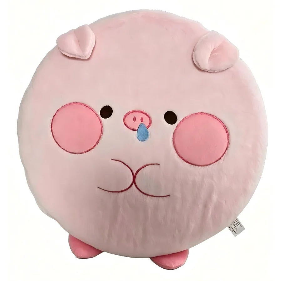 Unisex Rond Pluche Vloerkussen Met Varkensmotief 4