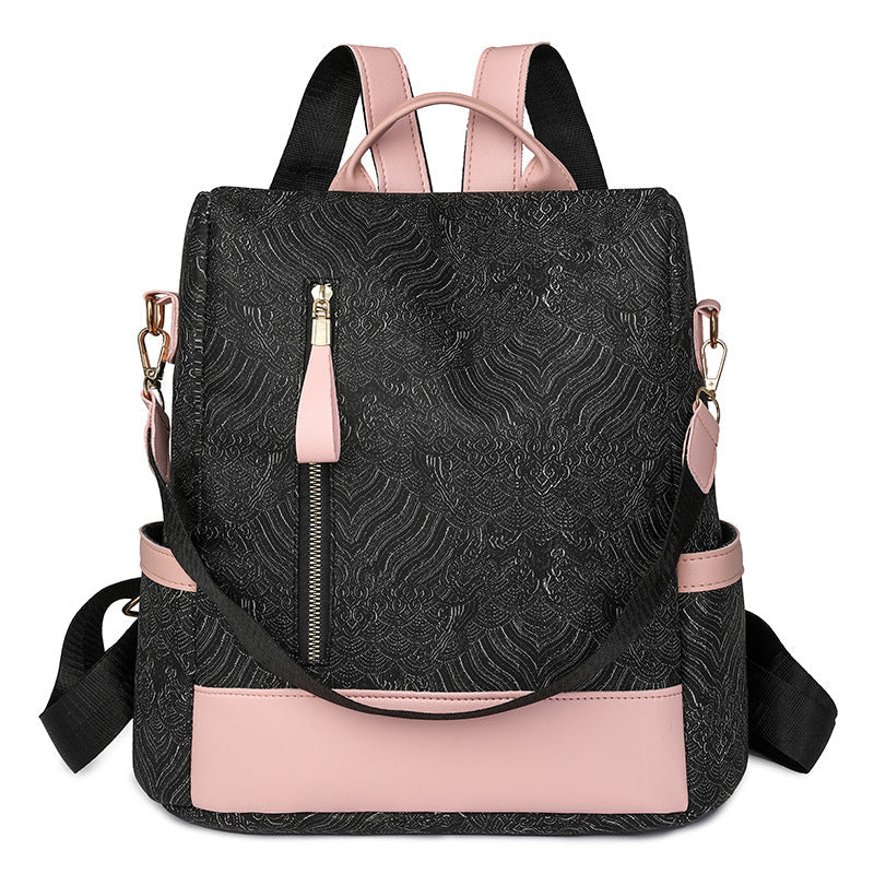 Unisex Rugzak Getextureerd Modern Design Voor School En Laptop Gebruik 0