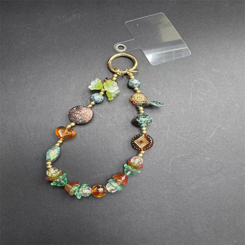 Unisex Sleutelhanger Bloemen Kralen Stijlvol Accessoire 3