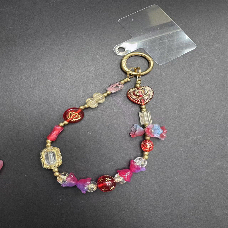 Unisex Sleutelhanger Bloemen Kralen Stijlvol Accessoire 5