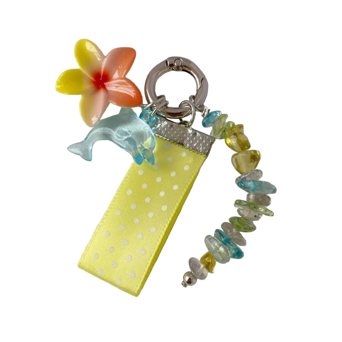 Unisex Sleutelhanger Dolfijn en Bloem Speels Design 0