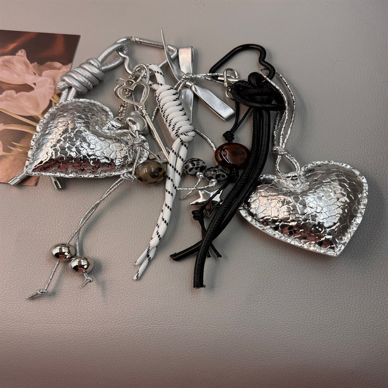 Unisex Sleutelhanger Hartvormig Met Metalen Design 1