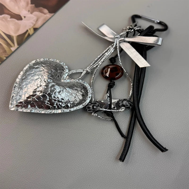 Unisex Sleutelhanger Hartvormig Met Metalen Design 3