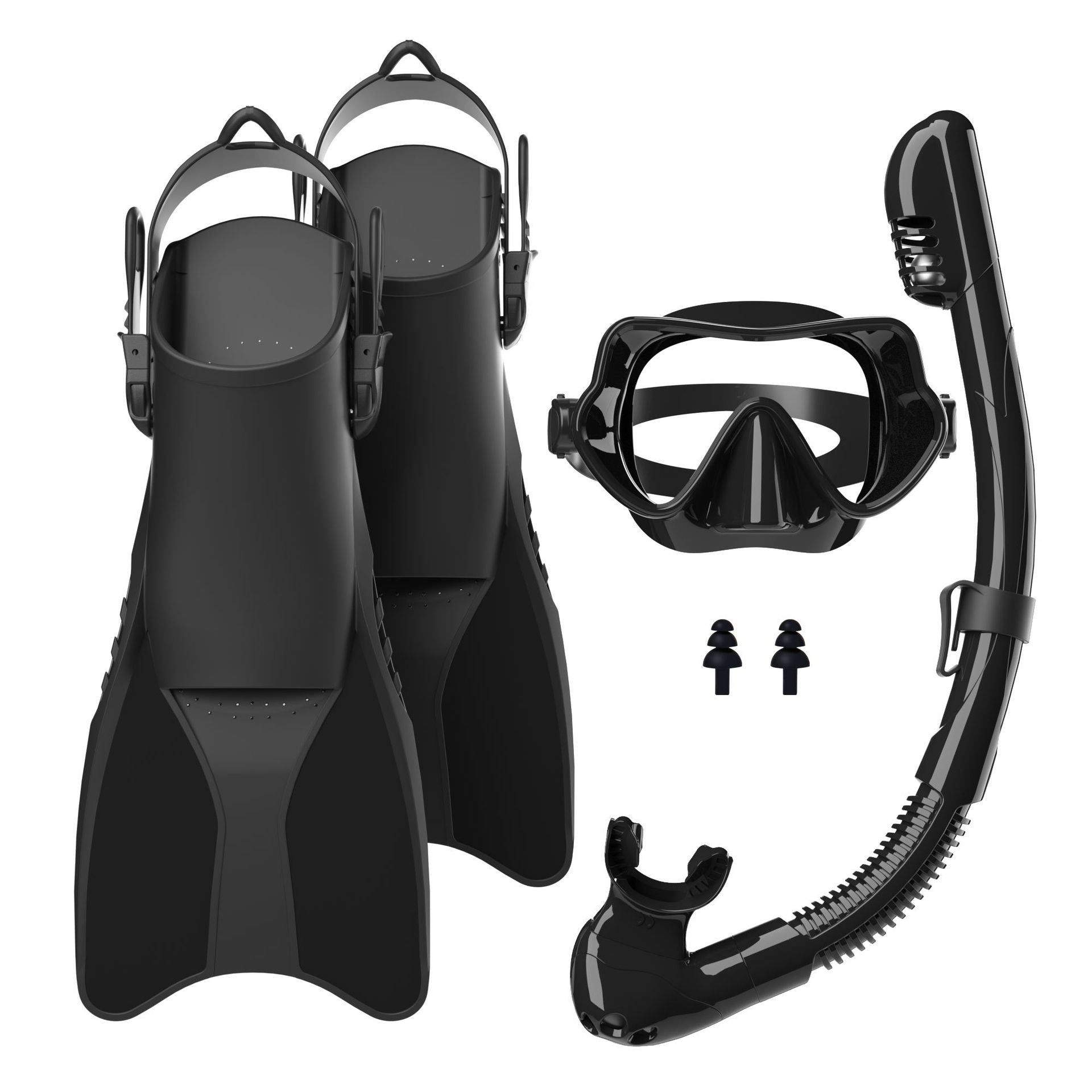 Unisex Snorkelset Compleet met Comfortabele Vinnen en Duikmasker 2