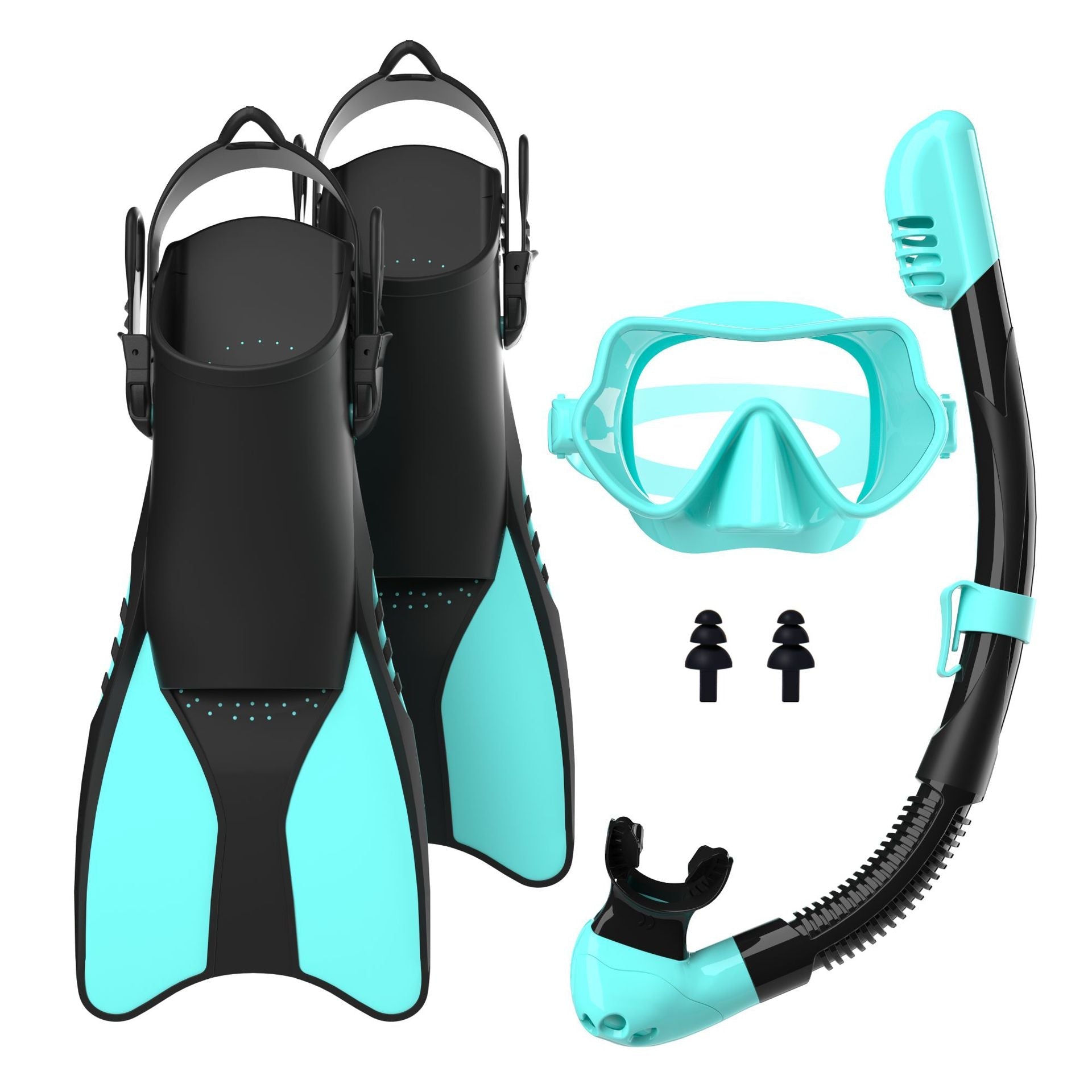 Unisex Snorkelset Compleet met Comfortabele Vinnen en Duikmasker 3