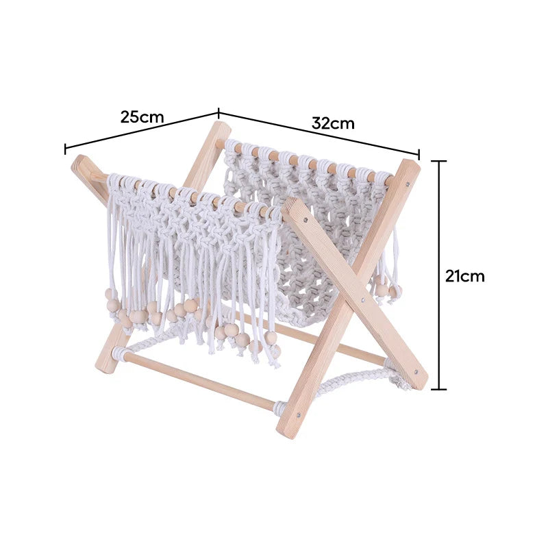 Unisex Speelgoedhangmat Macramé Stijlvol Opbergaccessoire 5