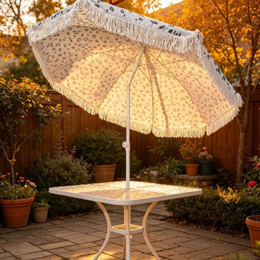 Unisex Strandparasol Met Modern Luipaardpatroon 2