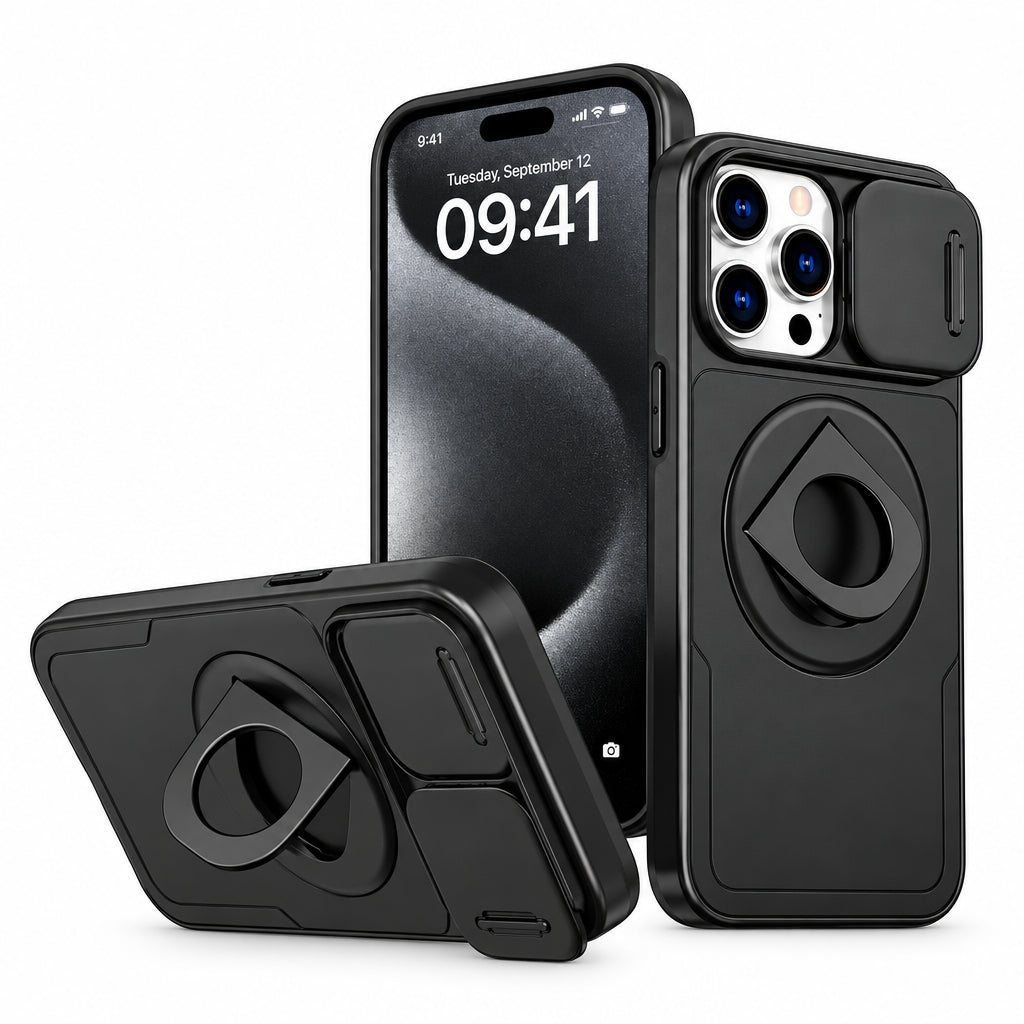 Unisex Telefoonhoesje Schokbestendig met Standaard en Magnetische Bevestiging voor iPhone 11 en 12 0