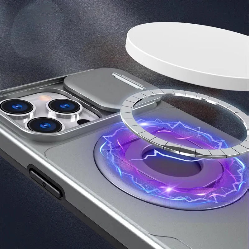 Unisex Telefoonhoesje Schokbestendig met Standaard en Magnetische Bevestiging voor iPhone 11 en 12 1