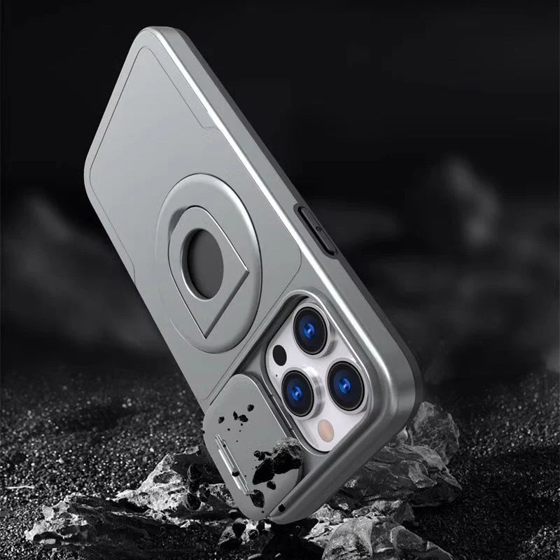 Unisex Telefoonhoesje Schokbestendig met Standaard en Magnetische Bevestiging voor iPhone 11 en 12 2