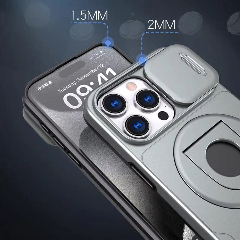 Unisex Telefoonhoesje Schokbestendig met Standaard en Magnetische Bevestiging voor iPhone 11 en 12 3