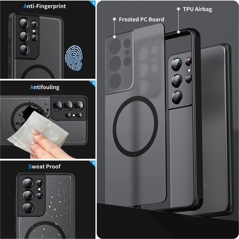 Unisex Telefoonhoesje Schokbestendig voor Samsung Galaxy met MagSafe Compatibiliteit 3