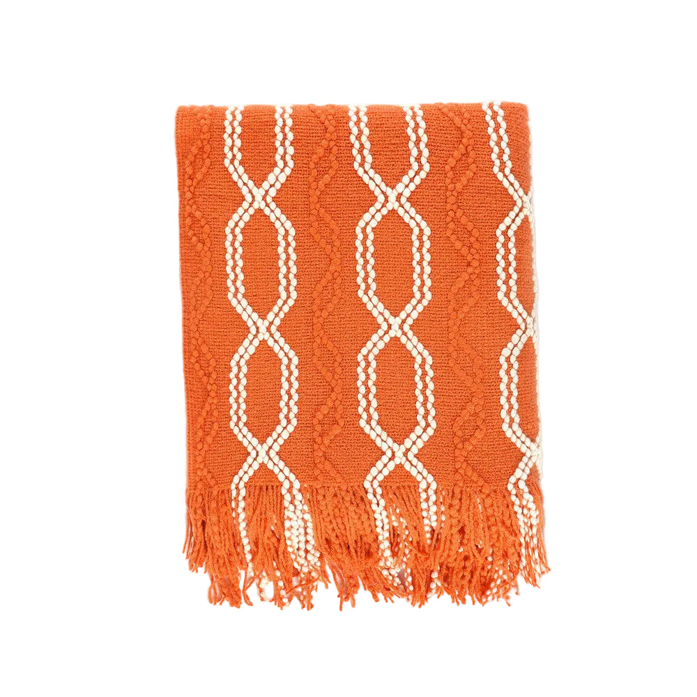 Unisex Textured Throw Deken Geometrisch Design 5