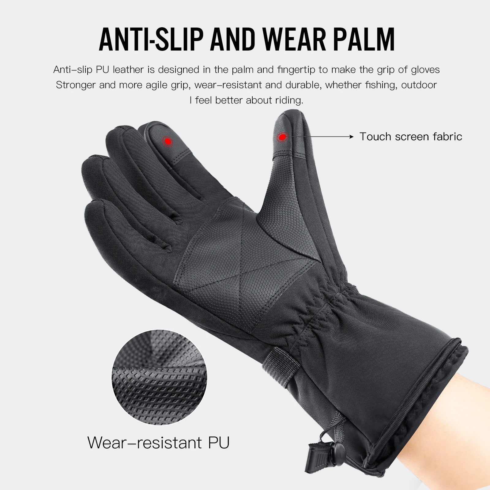 Unisex Verwarmde Handschoenen met Touchscreenfunctie 4