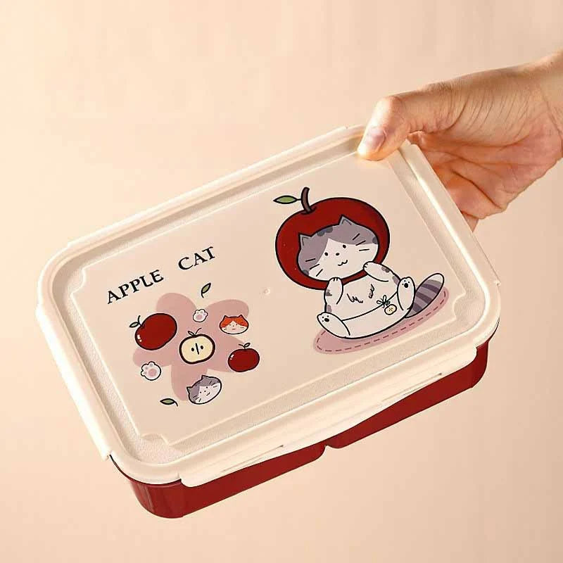 Unisex Voedselbewaarcontainer met Kattenmotief Speels Ontwerp 3