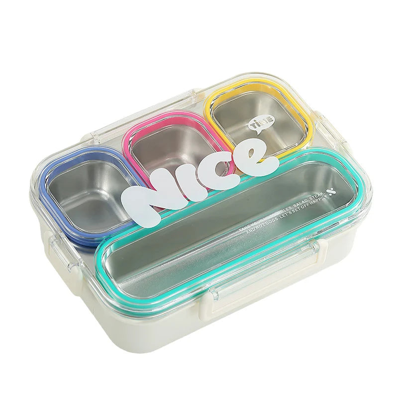 Unisex Voedselopslagbox met Drie Compartimenten Functioneel Design 3