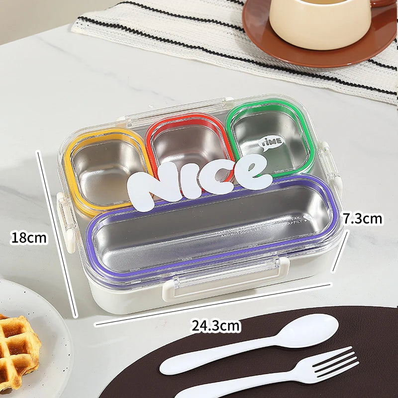 Unisex Voedselopslagbox met Drie Compartimenten Functioneel Design 4