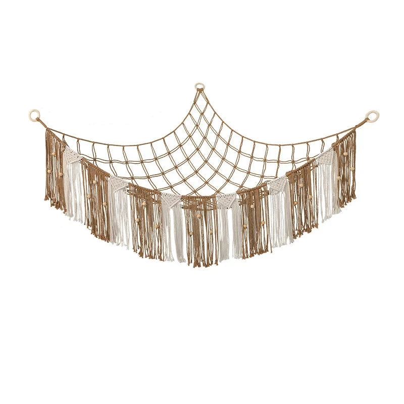 Unisex Wandopberghangmat Boho Stijl met Franjes 0