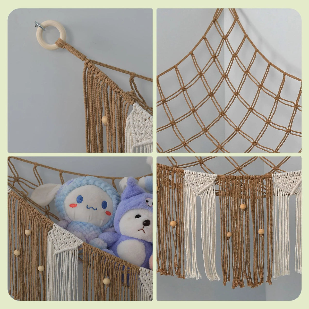 Unisex Wandopberghangmat Boho Stijl met Franjes 4
