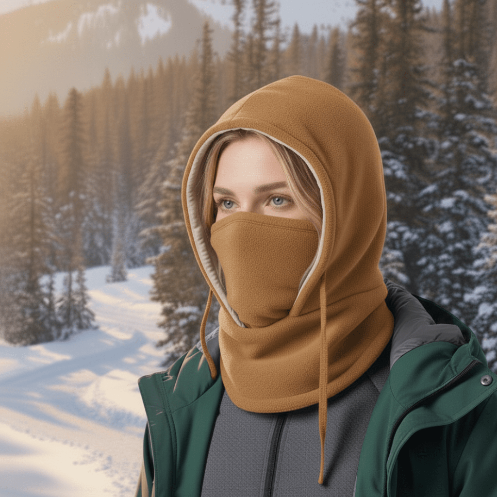Unisex Wintermuts Winddicht met Afneembare Nekflap en Gelaatsscherm 6