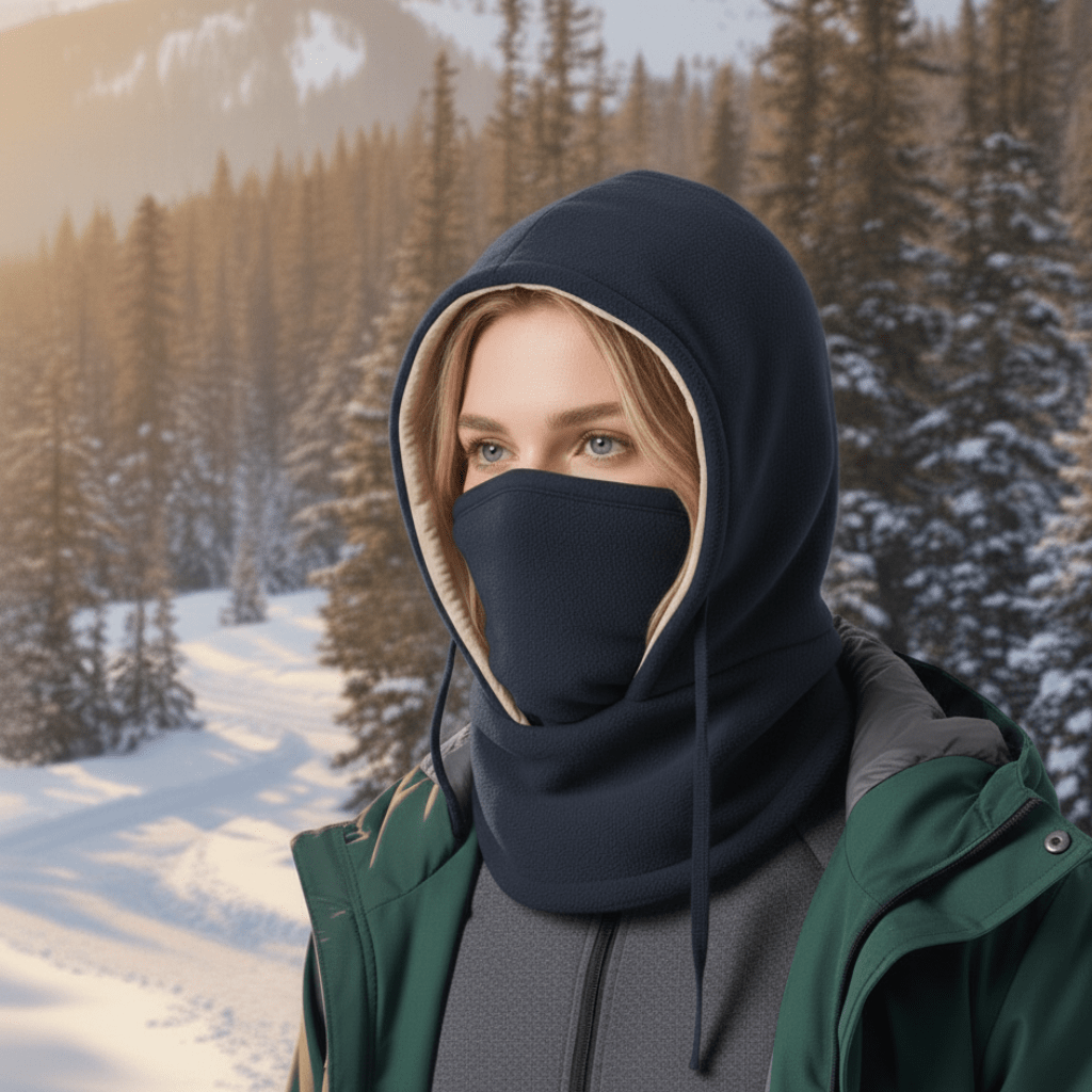 Unisex Wintermuts Winddicht met Afneembare Nekflap en Gelaatsscherm 8