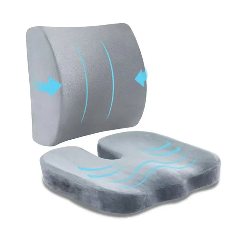 Unisex Zitkussen met Gel en Traagschuim voor Ergonomisch Zitcomfort 11