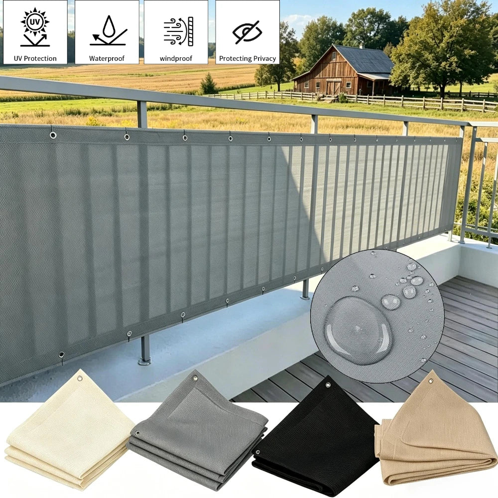 Unisex Zonwering Paneel Privacy Scherm Waterdicht Balkon Schaduwdoek 0