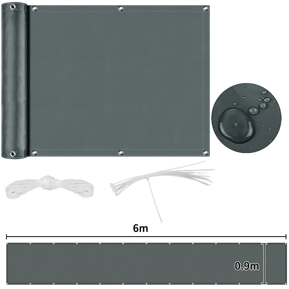 Unisex Zonwering Paneel Privacy Scherm Waterdicht Balkon Schaduwdoek 11