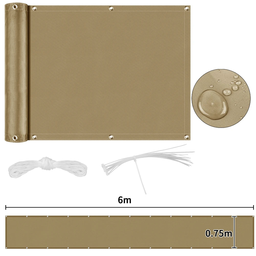 Unisex Zonwering Paneel Privacy Scherm Waterdicht Balkon Schaduwdoek 14
