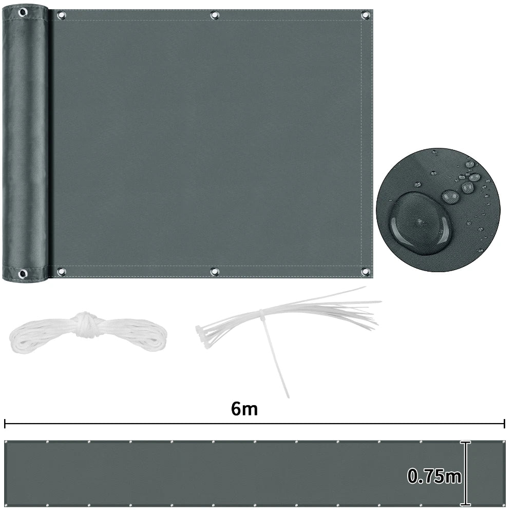 Unisex Zonwering Paneel Privacy Scherm Waterdicht Balkon Schaduwdoek 15