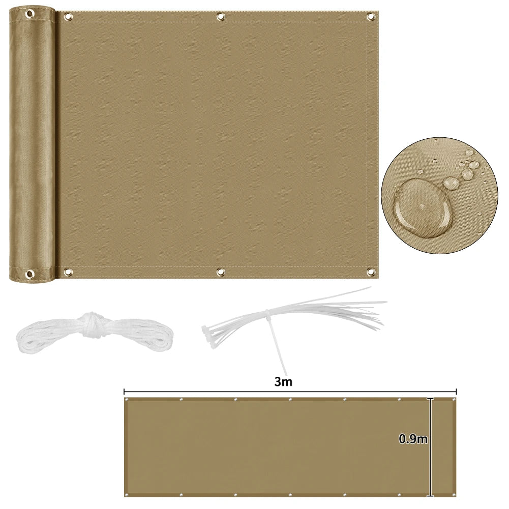 Unisex Zonwering Paneel Privacy Scherm Waterdicht Balkon Schaduwdoek 17