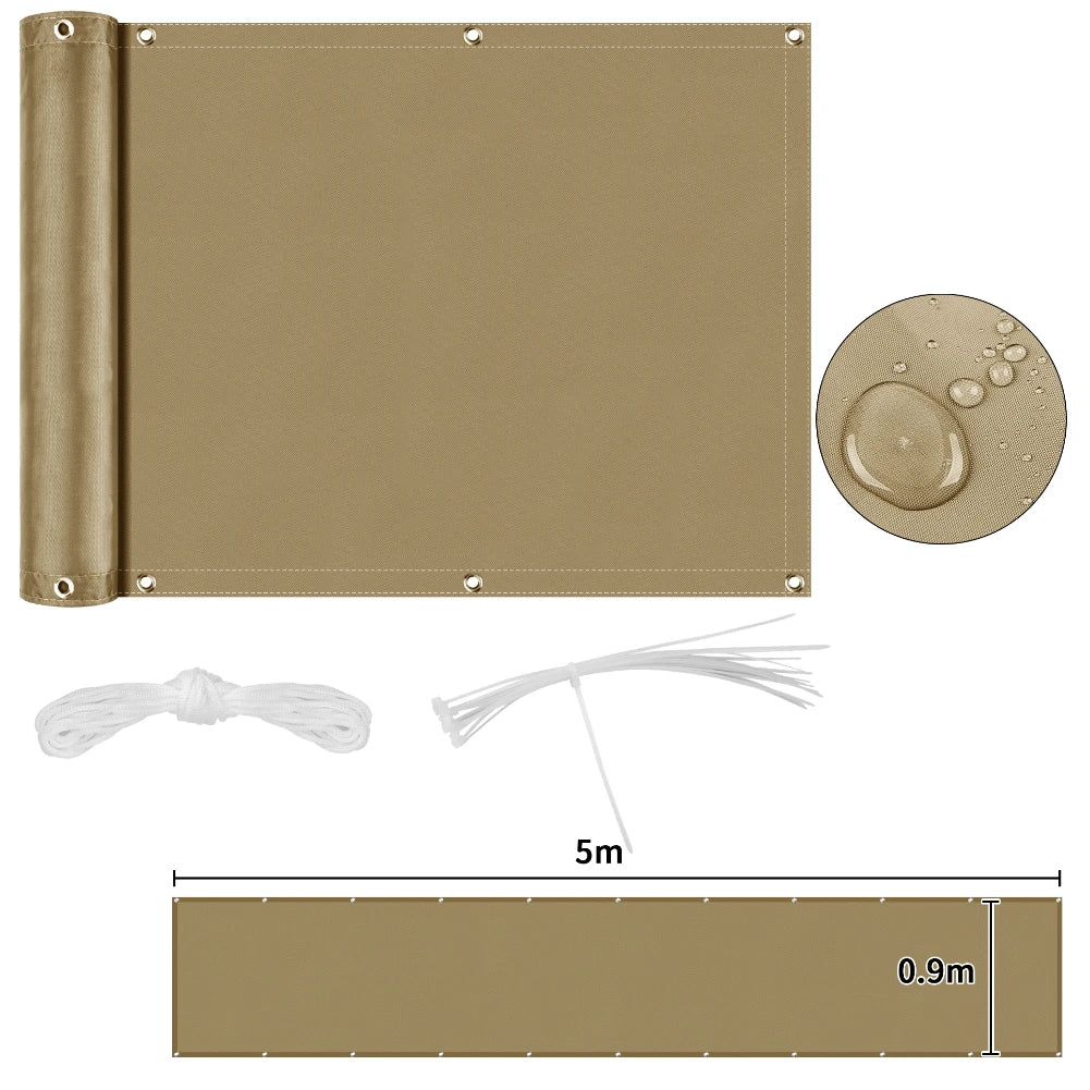 Unisex Zonwering Paneel Privacy Scherm Waterdicht Balkon Schaduwdoek 22