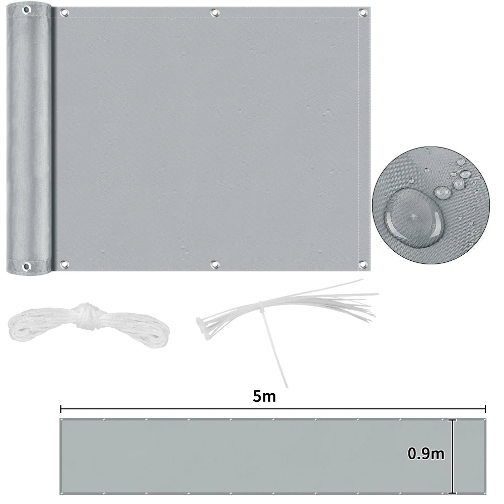 Unisex Zonwering Paneel Privacy Scherm Waterdicht Balkon Schaduwdoek 6