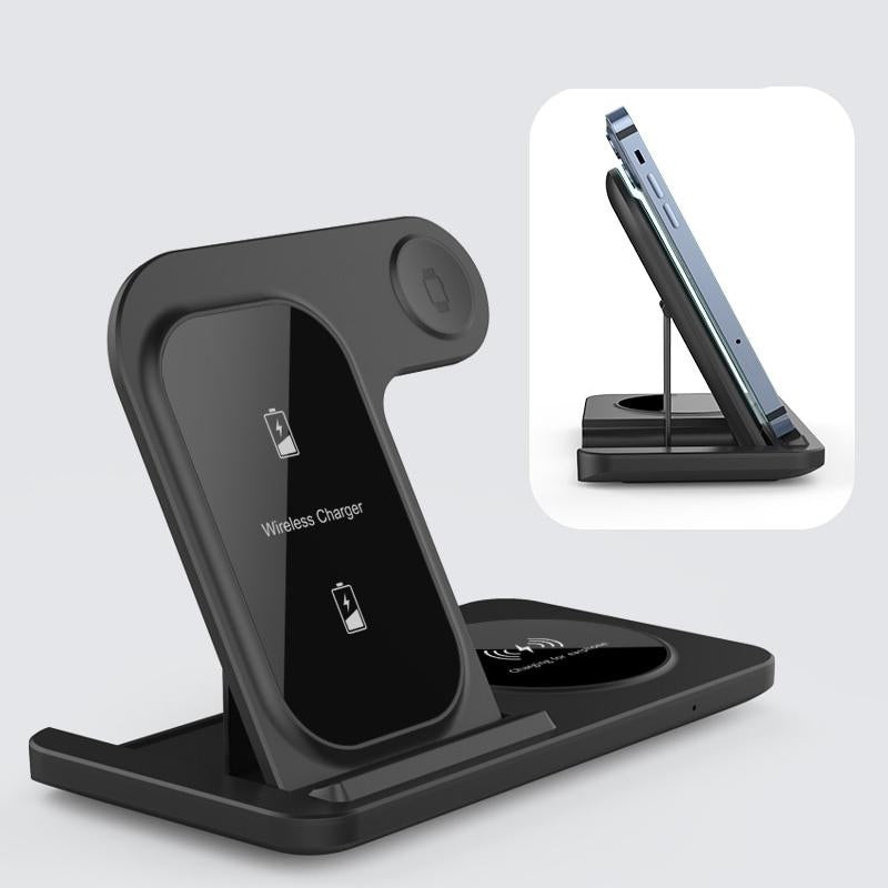 3-in-1 Draadloze Oplaadstandaard Pad