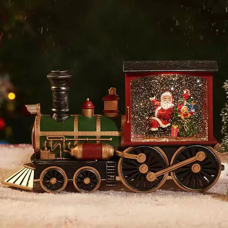 Verlichte Kersttrein met Sneeuweffect voor Kerstdecoratie 1