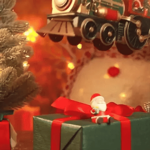 Verlichte Kersttrein met Sneeuweffect voor Kerstdecoratie 6