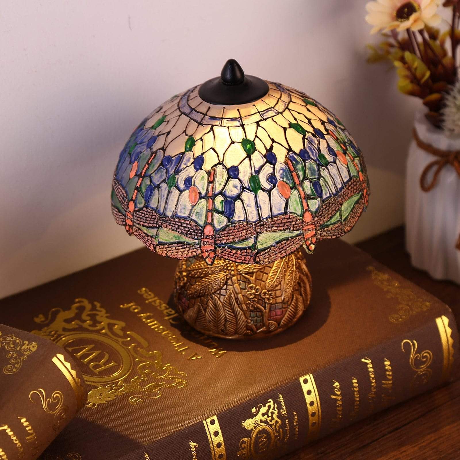 Vintage Hanglamp Met Libellen Ontwerp - Warm Wit LED Verlichting 1