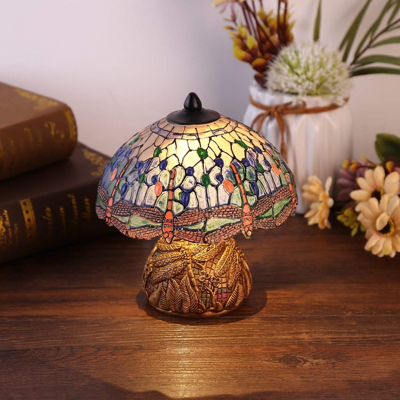 Vintage Hanglamp Met Libellen Ontwerp - Warm Wit LED Verlichting 3