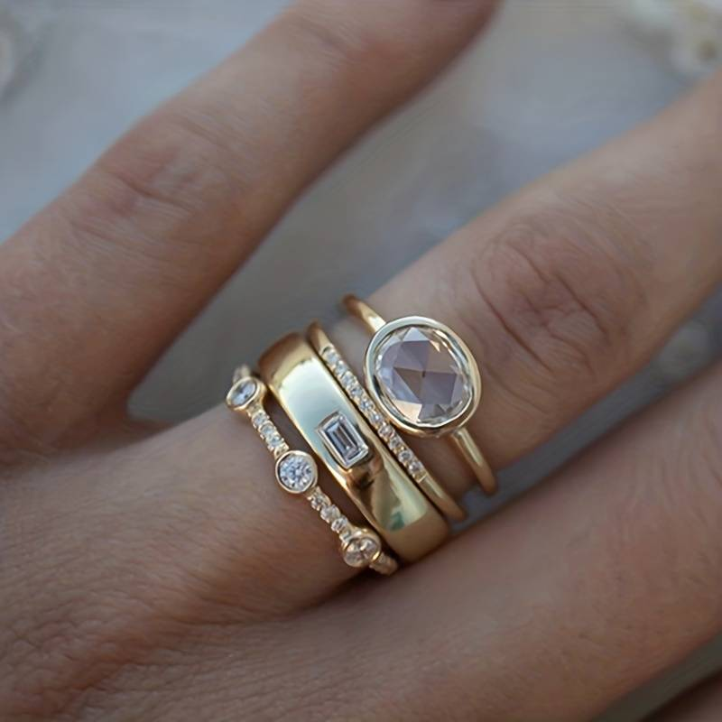 Vintage Ringenset voor Dames met Zirkonia 0