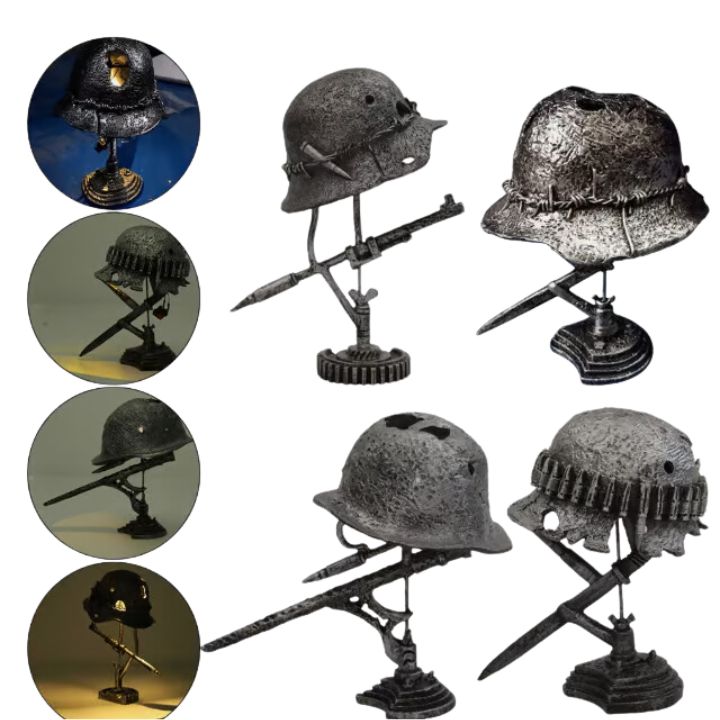 Vintage Tafellamp Helm Stijl 1