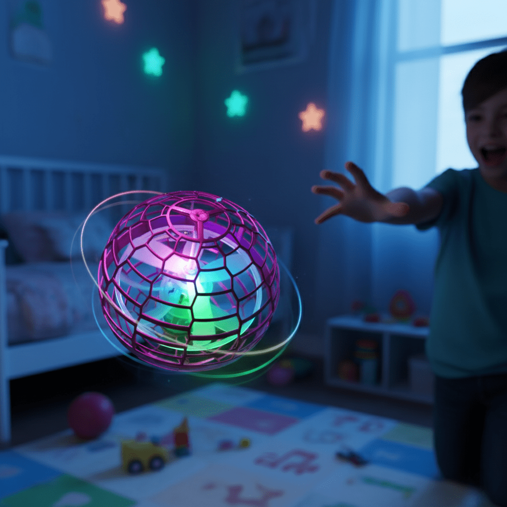 Vliegende Gyroscoop met 360° Beweging en LED Lichteffecten 0