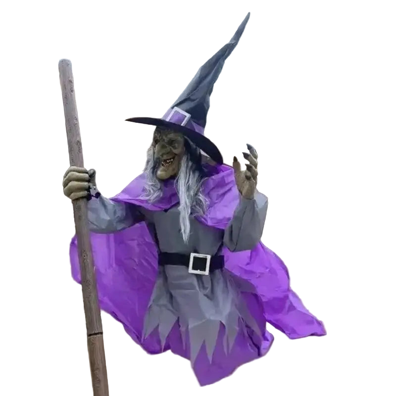 Vliegende Heks Halloween Decoratie met Licht en Geluid