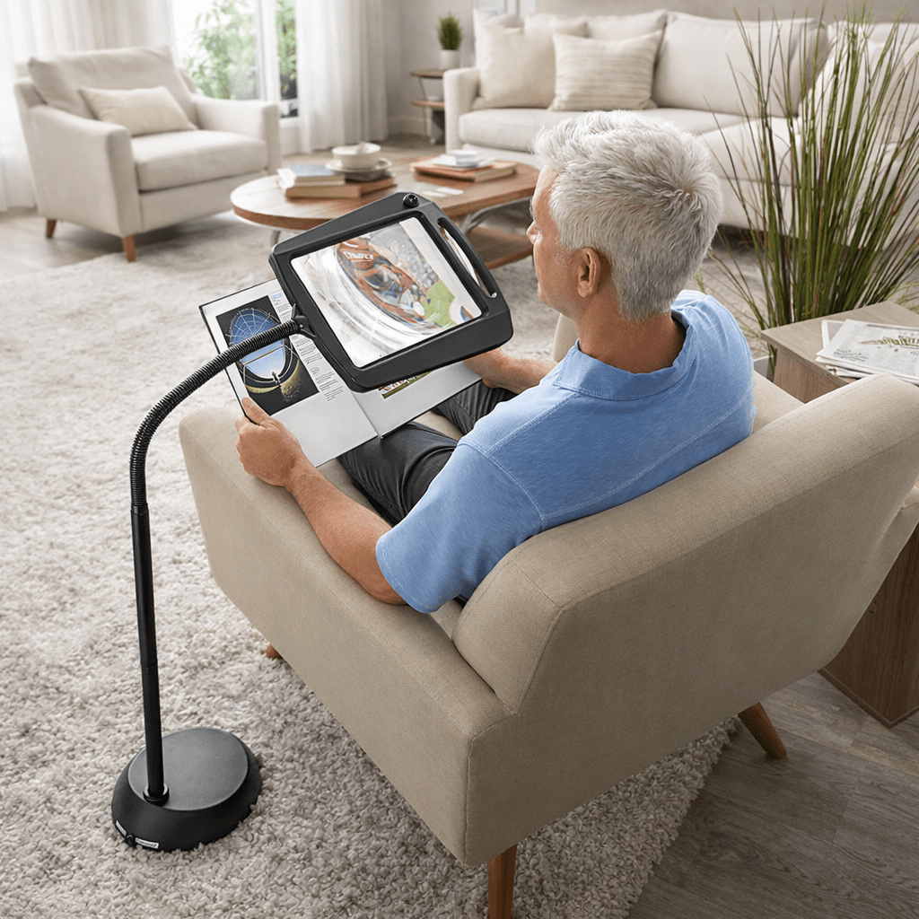 Vloerlamp met 3x Vergroting en Flexibele Arm voor Precisiewerk 1