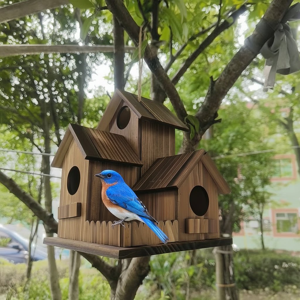 Vogelhuisje voor Buiten met Meerdere Nestkamers 7