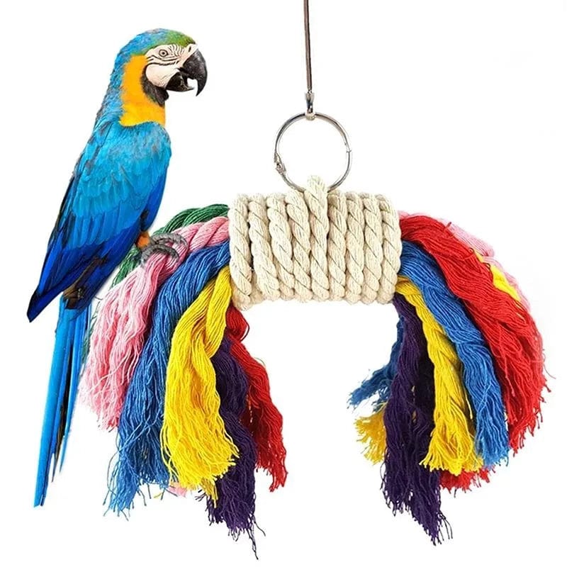 Vogelspeelgoed Kauwspeeltje voor Papegaaien en Kleine Vogels 4