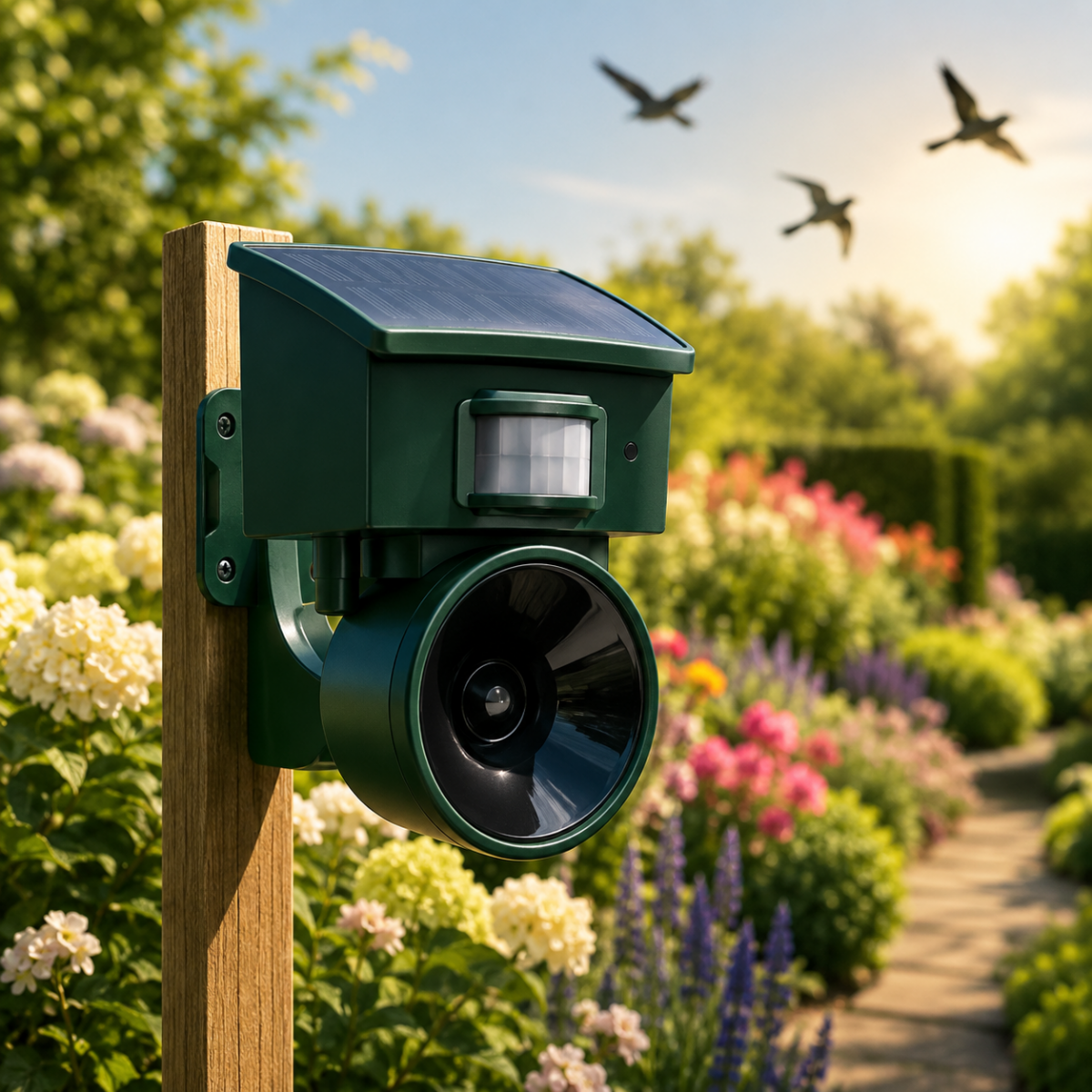Vogelverjager Bewegingssensor Voor Buitenruimtes Terreinbescherming 0