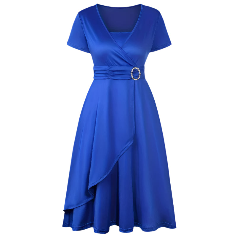 Vrouwen Asymmetrische Jurk met Strass 0
