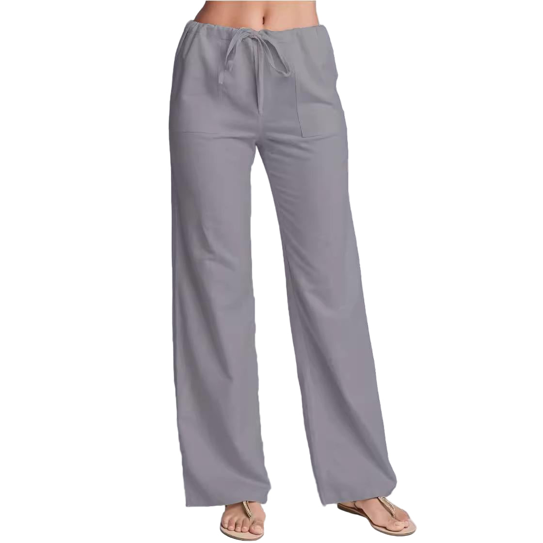 Vrouwen Casual Broek Katoen Linnen Mix Losse Pasvorm 1