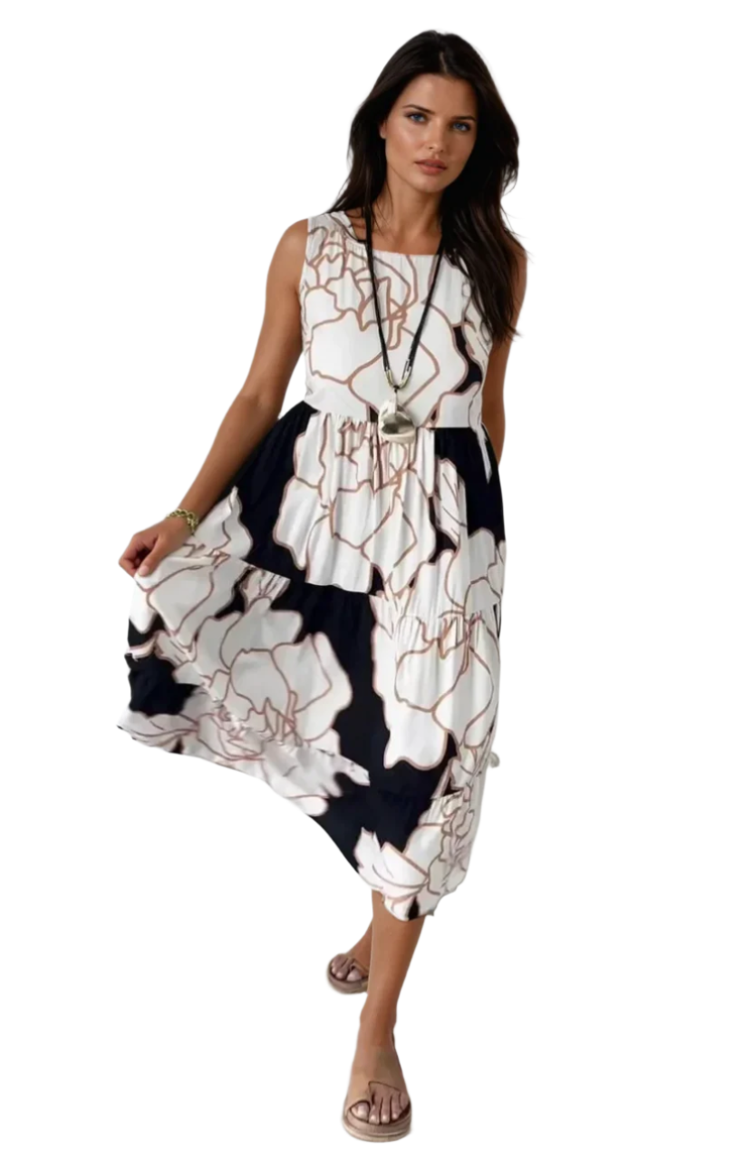 Vrouwen Floral Print Jurk Elegante Stijl 0