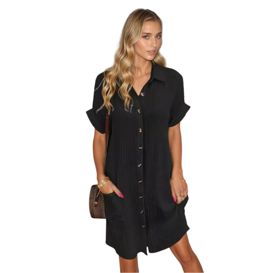 Vrouwen Korte Mouwen Jurk Casual Comfortabel 0